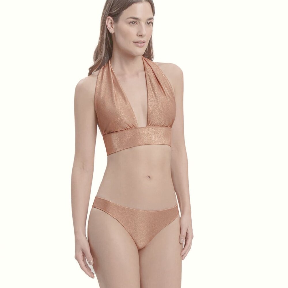 NWT Bikini Set Tan/Nude Cross-Back